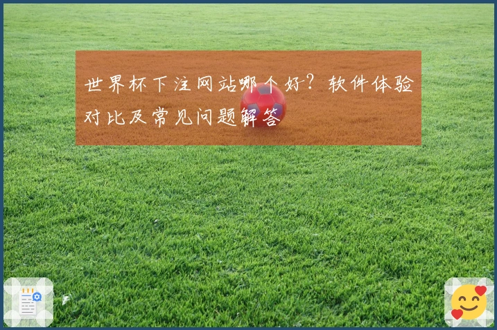 世界杯下注网站哪个好？软件体验对比及常见问题解答