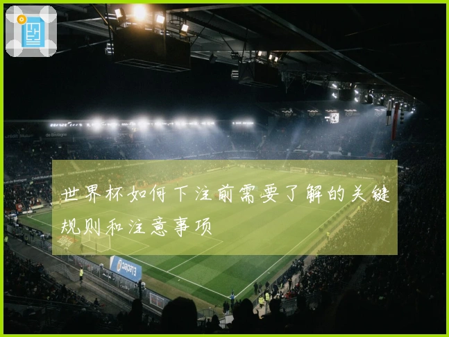 世界杯如何下注前需要了解的关键规则和注意事项